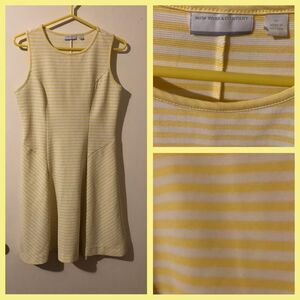 Yellow & White striped Dress 💐
